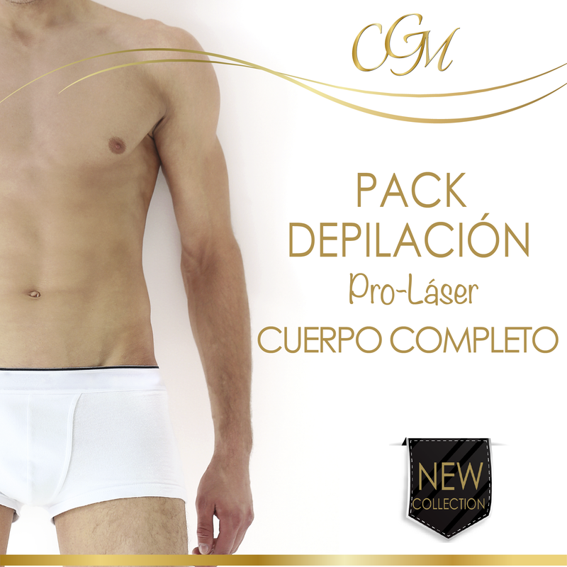 PACK DEPILACION CUERPO COMPLETO HOMBRE 6 SESIONES